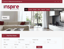 Tablet Screenshot of inspireestateandlettings.com